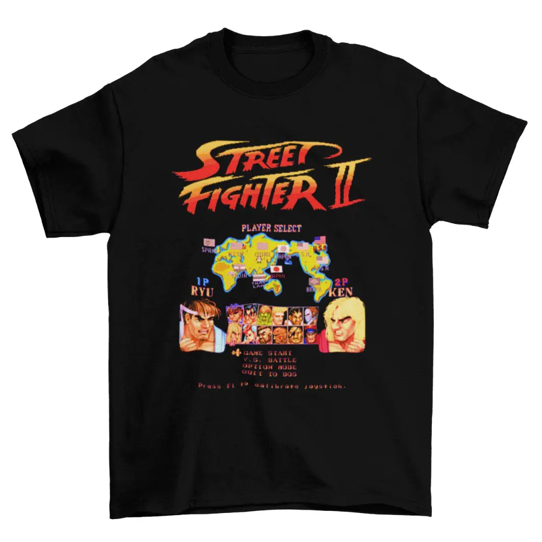 Camiseta Algodão Premium – Street Fighter II – SNES – “World Warrior Select”