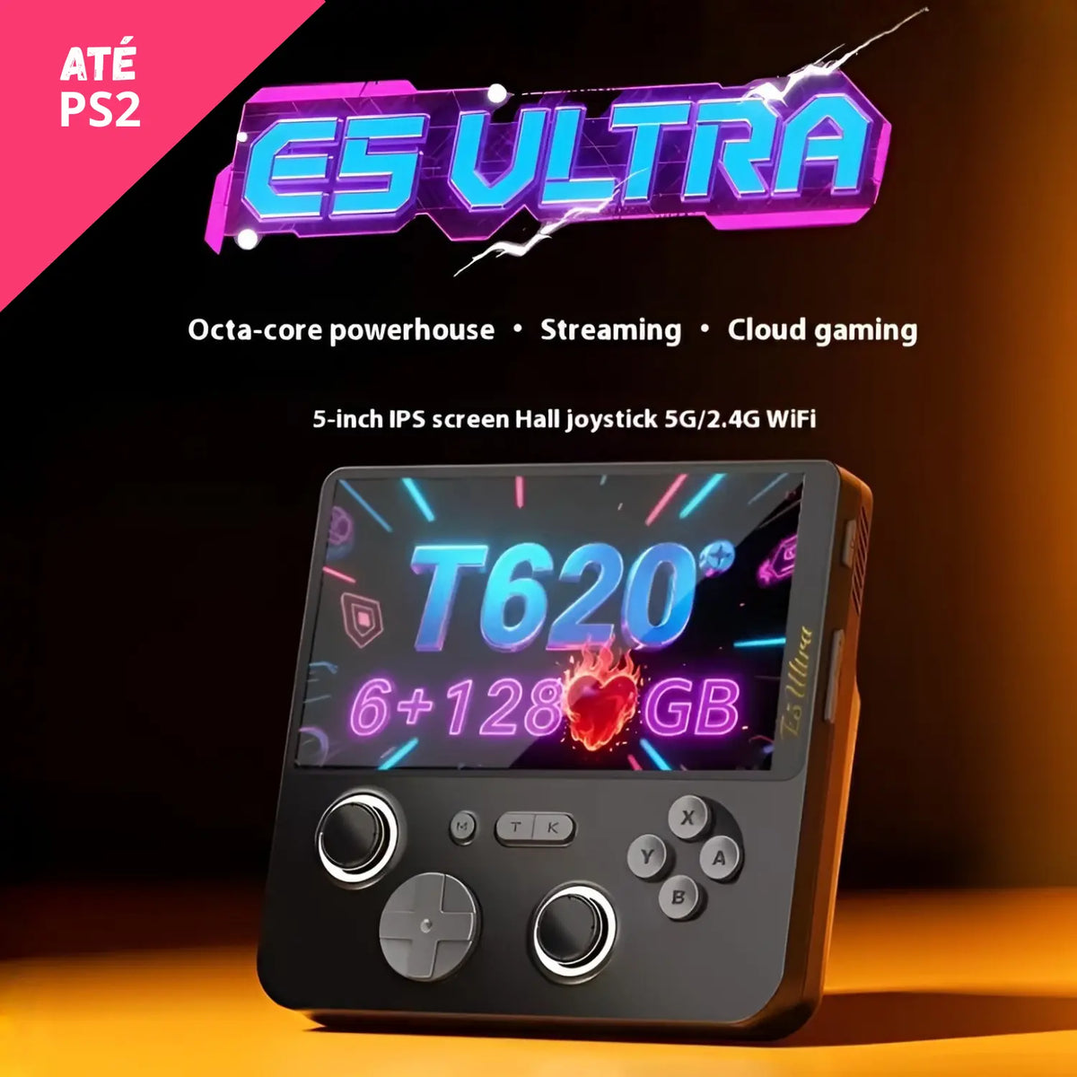 Console Portátil E5 Ultra Android 13 Tela IPS Touch