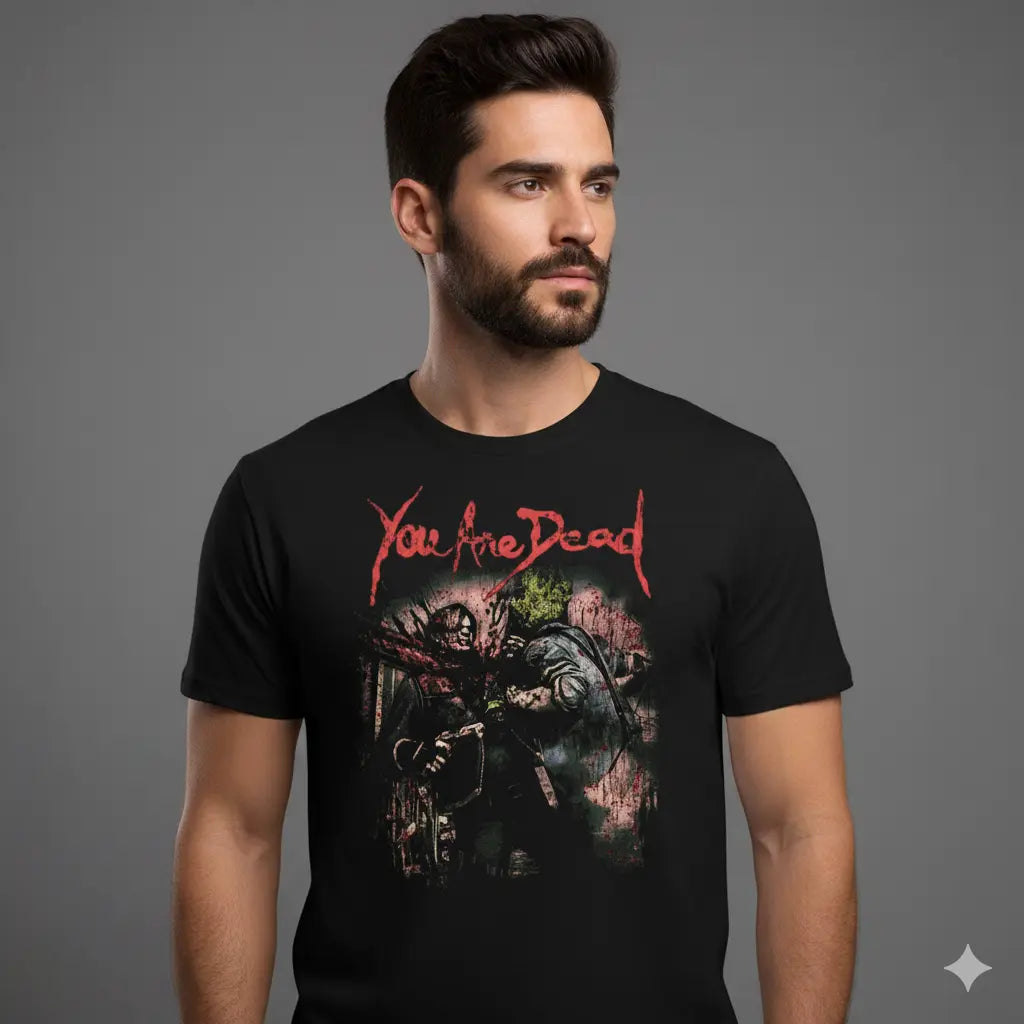 Camiseta Algodão Premium Resident Evil 4: "Leon vs. Ganado Horde"