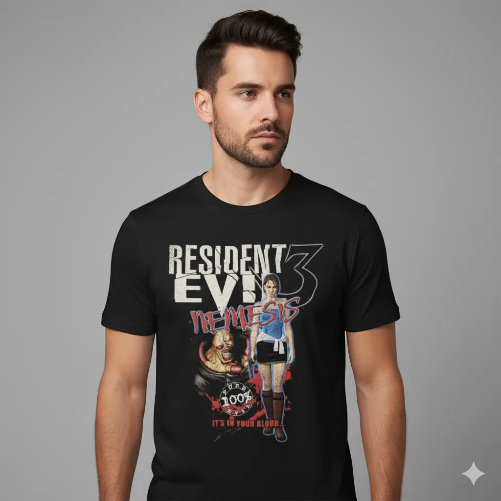Camiseta Algodao Premium Resident Evil 2 "Face Reveal"