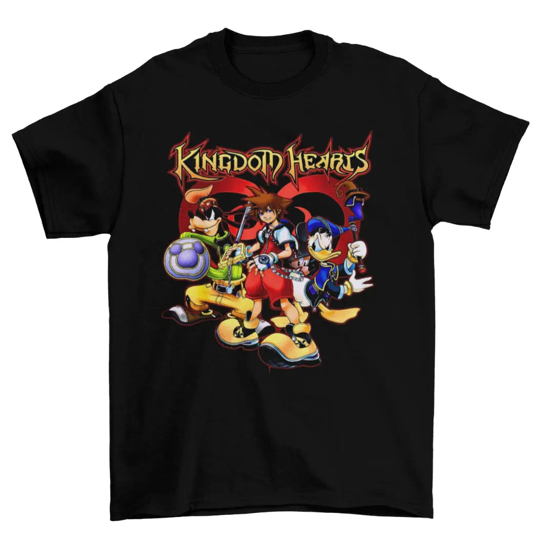 Camiseta Algodão Premium Kingdom Hearts Trio Original