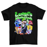 Camiseta Algodão Premium Luigi’s Mansion – Nintendo GameCube – "Ghost Hunter Mode"