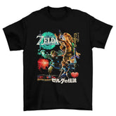 Camiseta Algodão Premium Zelda Tears of the Kingdom – Nintendo Switch – "Fallen Kingdom Rise"