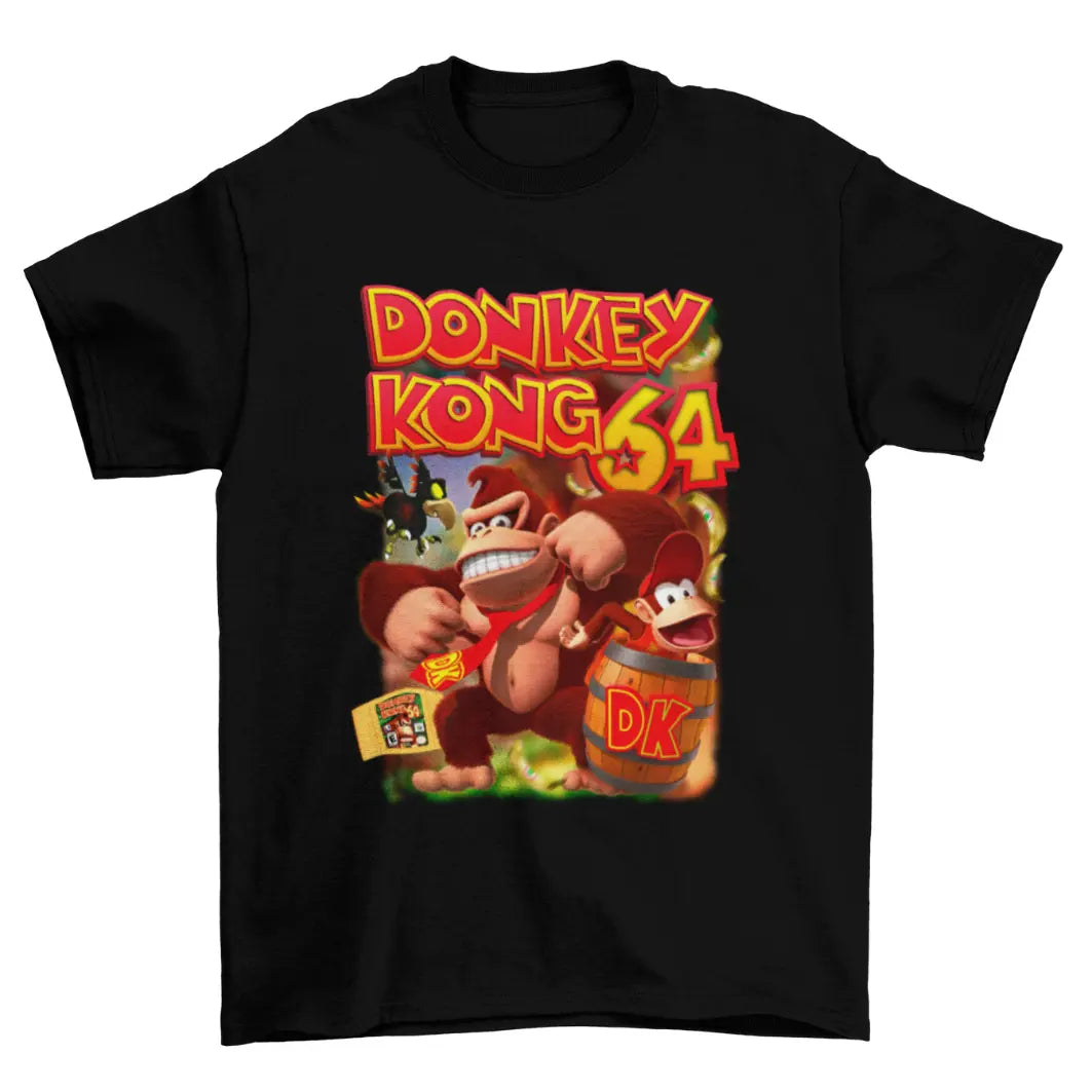 Camiseta Algodão Prime Donkey Kong 64 – Nintendo 64 – “Banana Squad Adventure”