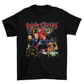 Camiseta Algodão Premium Dino Crisis 2 – PS1 – "Regina & Dylan Strike Team"