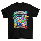 Camiseta Algodão Premium Super Mario Bros. Wonder – Nintendo Switch – "Wonder Flower Chaos"