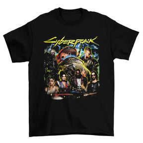 Camiseta Algodão Premium Cyberpunk 2077 – PC/PS5/Xbox – "Night City Crew"