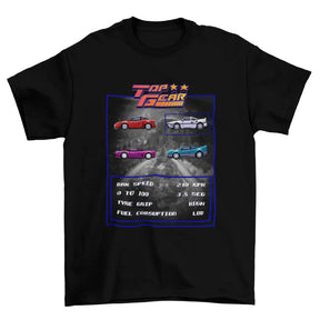 Camiseta Algodão Premium Top Gear – SNES – "Racer Select Screen"