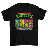 Camiseta Algodão Premium Teenage Mutant Ninja Turtles – Arcade – "Select Your Turtle"