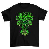 Camiseta Algodão Premium Luigi’s Mansion – GameCube – "Neon Ghost Panic"