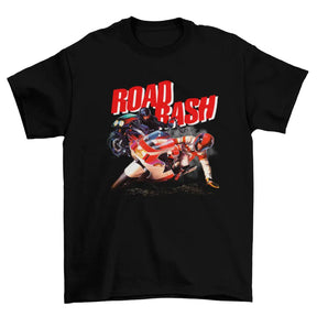 Camiseta Algodão Premium Road Rash – Mega Drive – "Highway Combat Crash"
