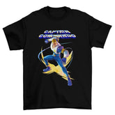 Camiseta Algodão Premium Captain Commando – Arcade – "Heroic Battle Stance"