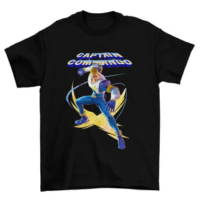 Camiseta Algodão Premium Captain Commando – Arcade – "Heroic Battle Stance"