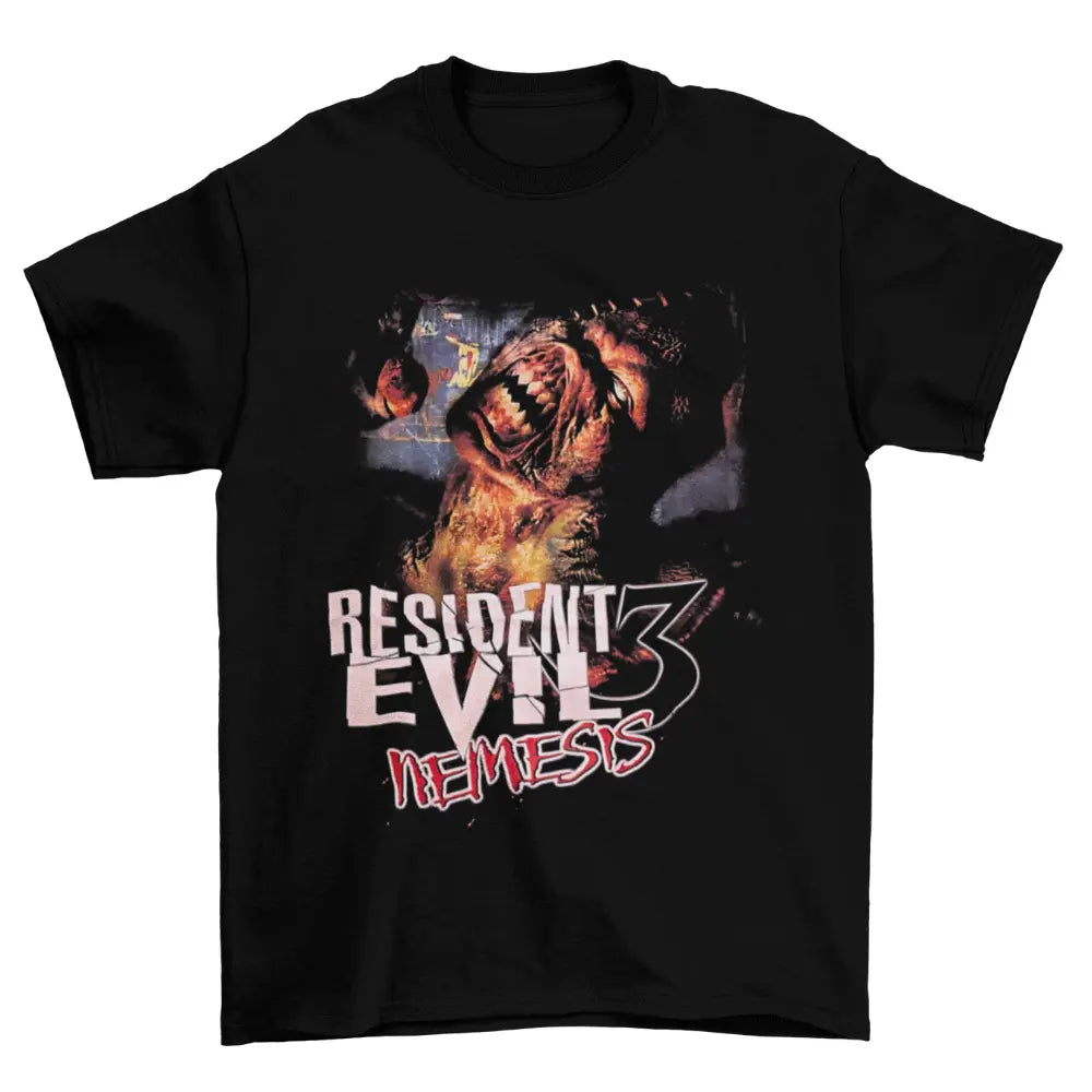 Camiseta Algodão Premium Resident Evil 3: Nemesis – PS1 – "Nemesis Terror Face"