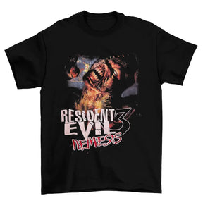 Camiseta Algodão Premium Resident Evil 3: Nemesis – PS1 – "Nemesis Terror Face"