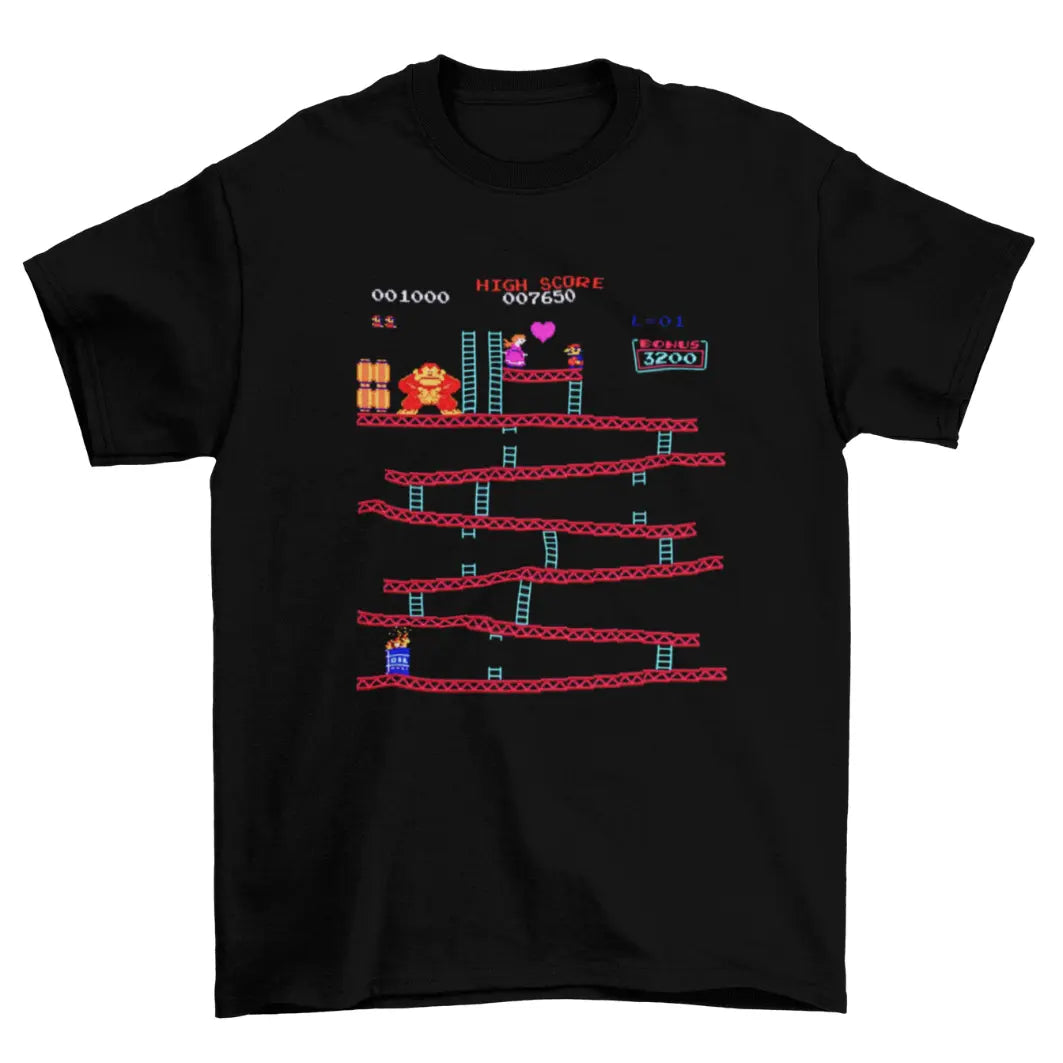 Camiseta Algodão Premium Donkey Kong Arcade 1981