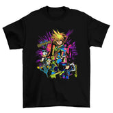 Camiseta Algodão Premium Kingdom Hearts Neon Sora & Donald