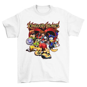 Camiseta Algodão Premium Kingdom Hearts Trio Original