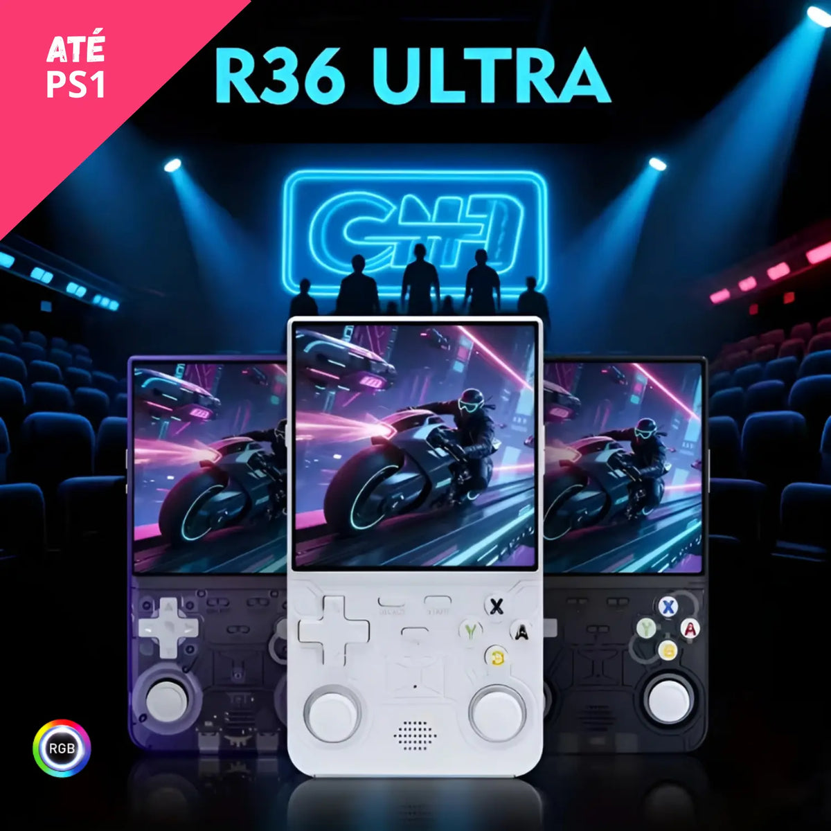 Console Portátil R36 ULTRA RGB Hall Effect Tela Ips 4.0