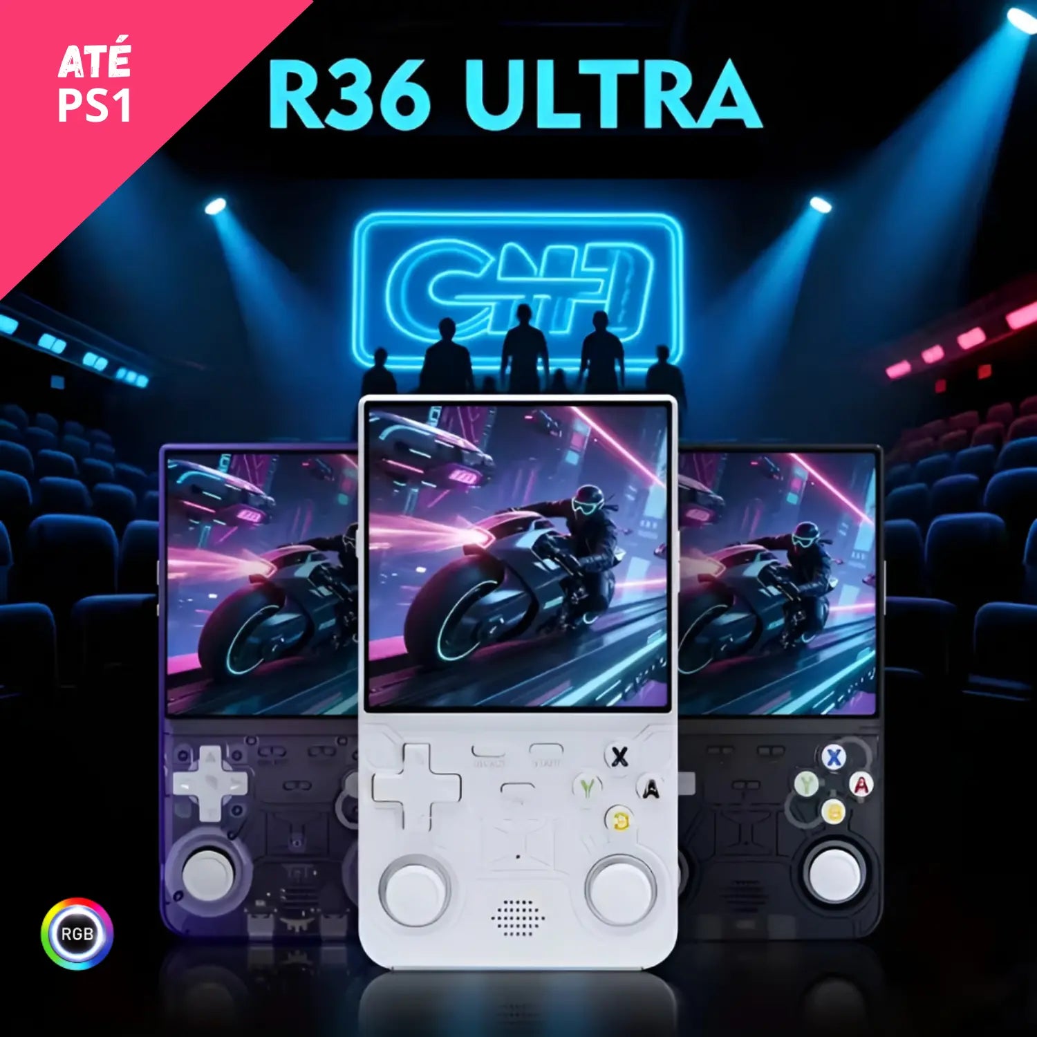 Console Portátil R36 ULTRA RGB Hall Effect Tela Ips 4.0