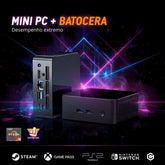 Mini PC Gamer Ryzen 5 + Batocera | 2 Controles | Emulação Completa | 10.000+ Jogos | Plug & Play