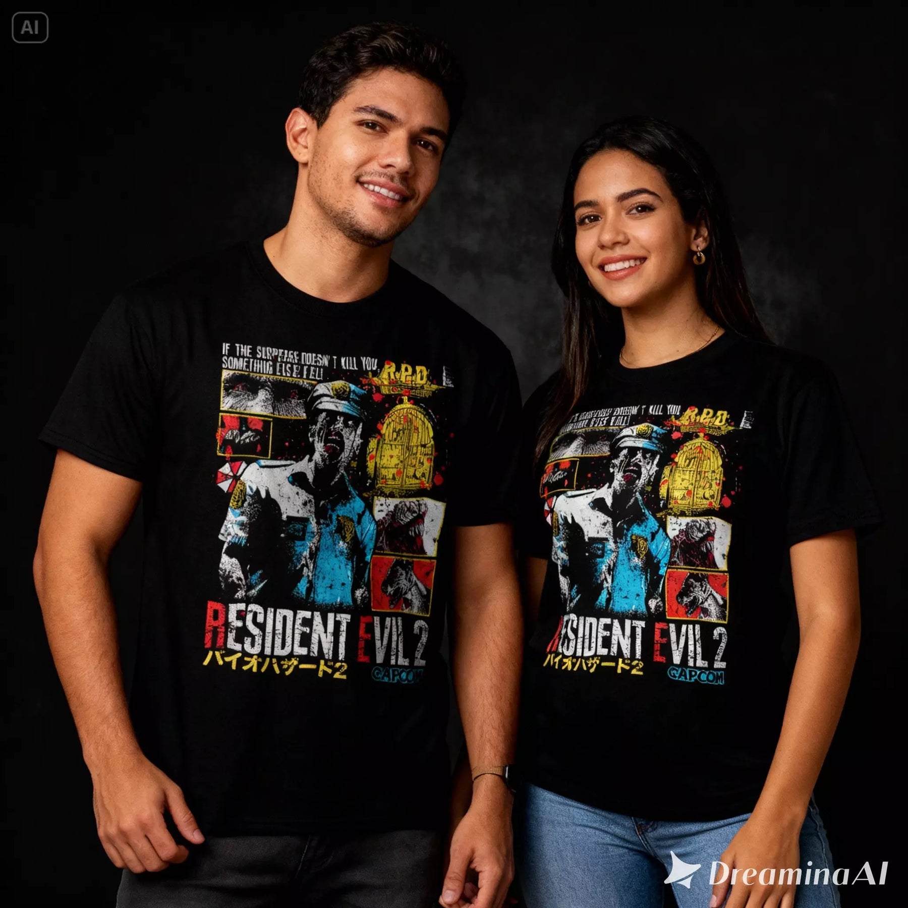 Camiseta Algodão Premium Resident Evil 2 – O Último Turno da R.P.D.