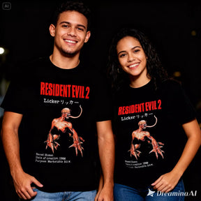 Camiseta Algodão Premium Resident Evil 2 – Licker Mutation