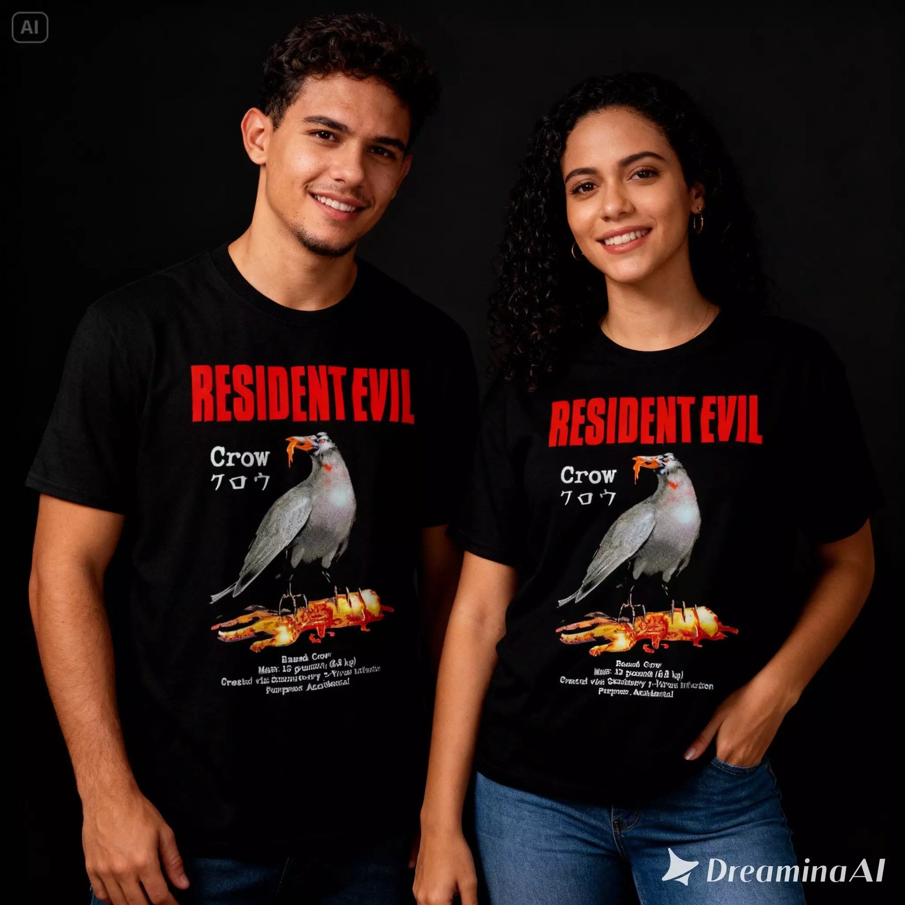 Camiseta Algodão Premium Resident Evil – Crow Infected
