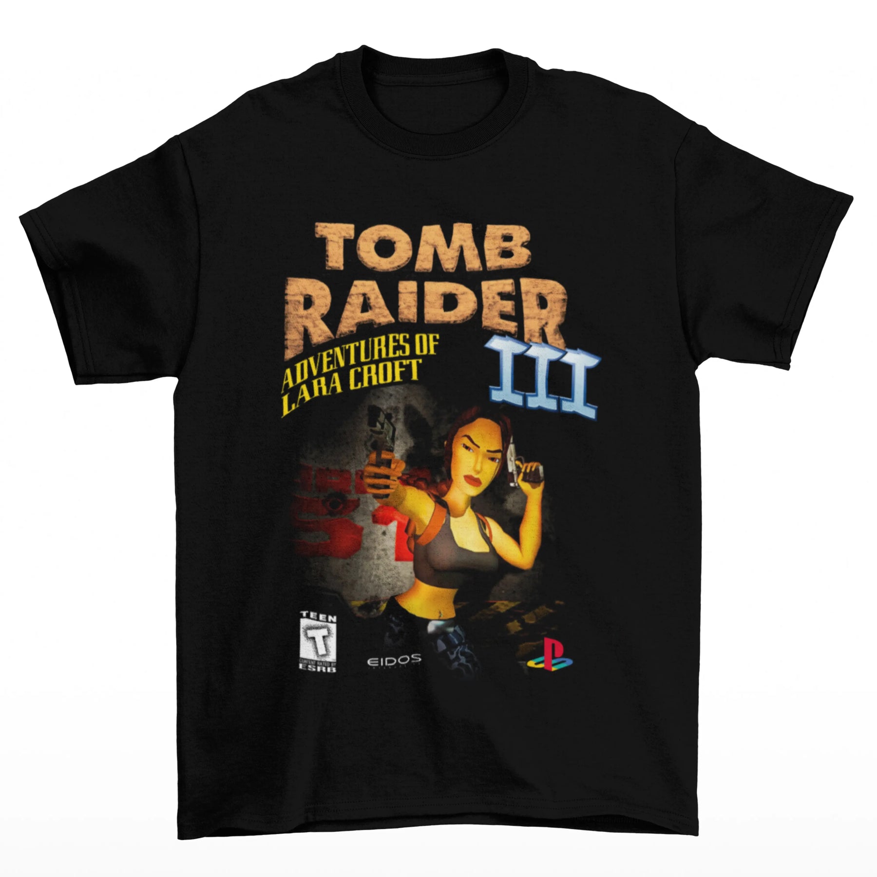 Camiseta Algodão Premium Tomb Raider III – Adventures of Lara Croft (Capa Clássica)