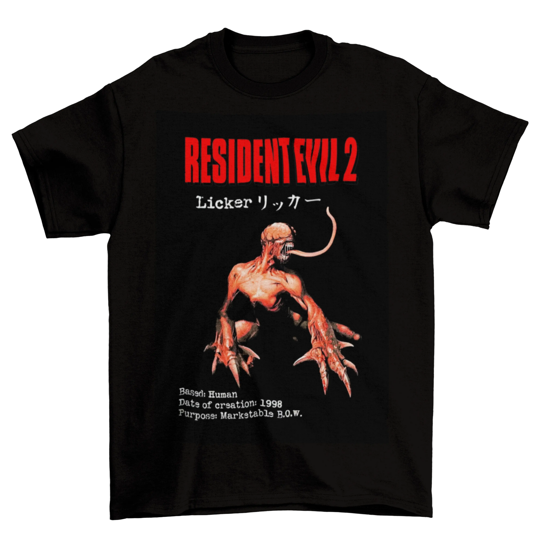 Camiseta Algodão Premium Resident Evil 2 – Licker Mutation