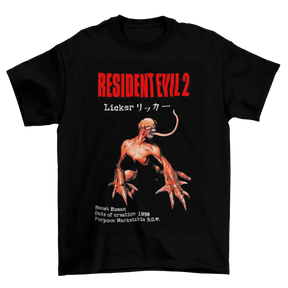 Camiseta Algodão Premium Resident Evil 2 – Licker Mutation