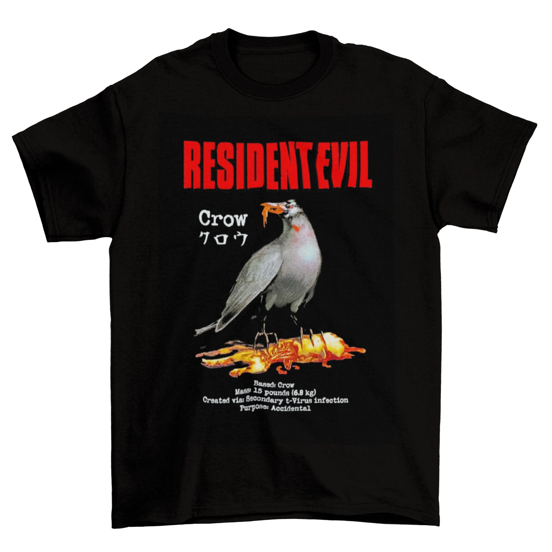 Camiseta Algodão Premium Resident Evil – Crow Infected