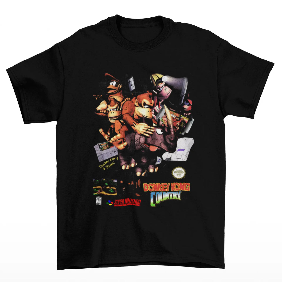 Camiseta Algodão Premium Donkey Kong Country Game SNES