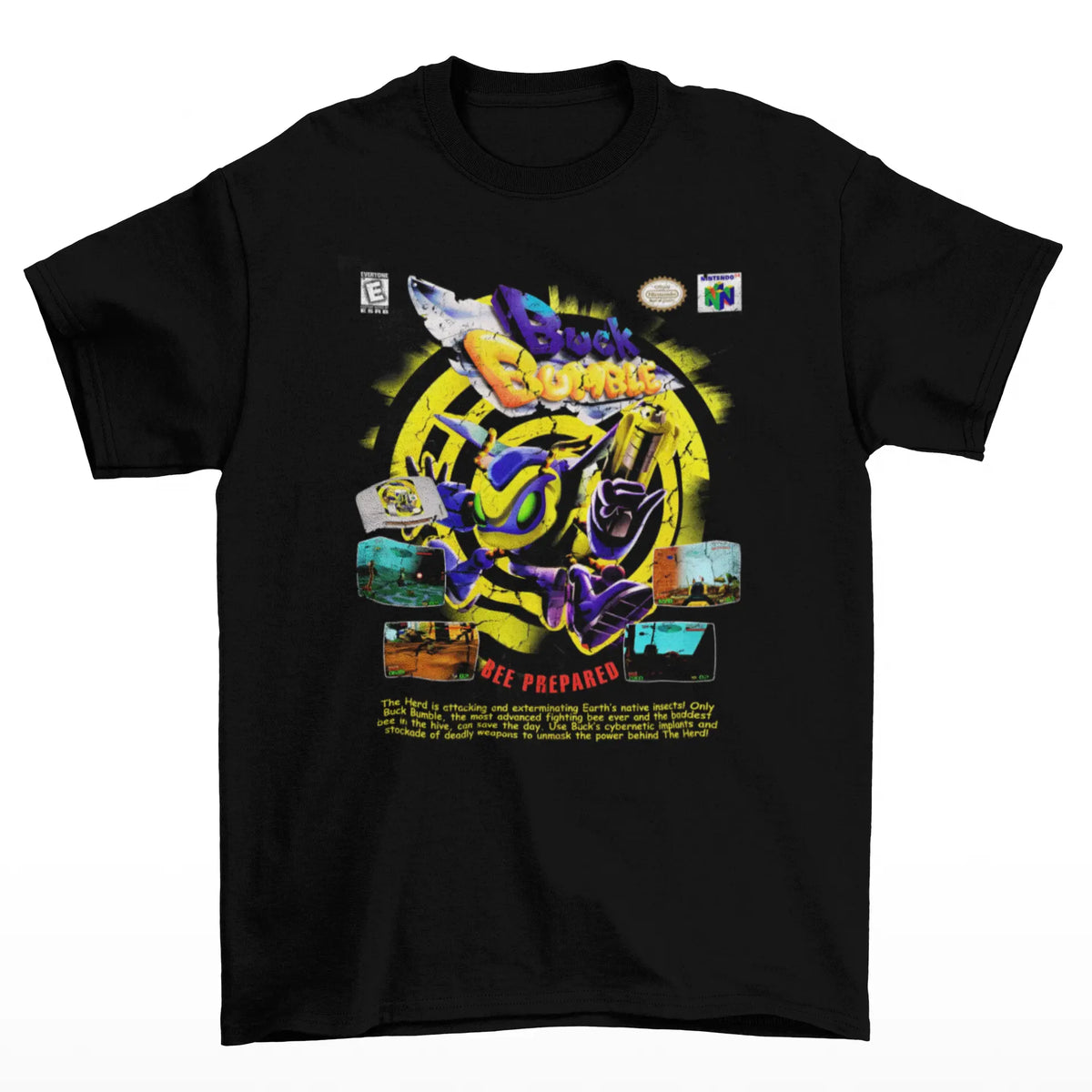 Camiseta Algodão Premium Buck Bumble | N64 Cult Classic