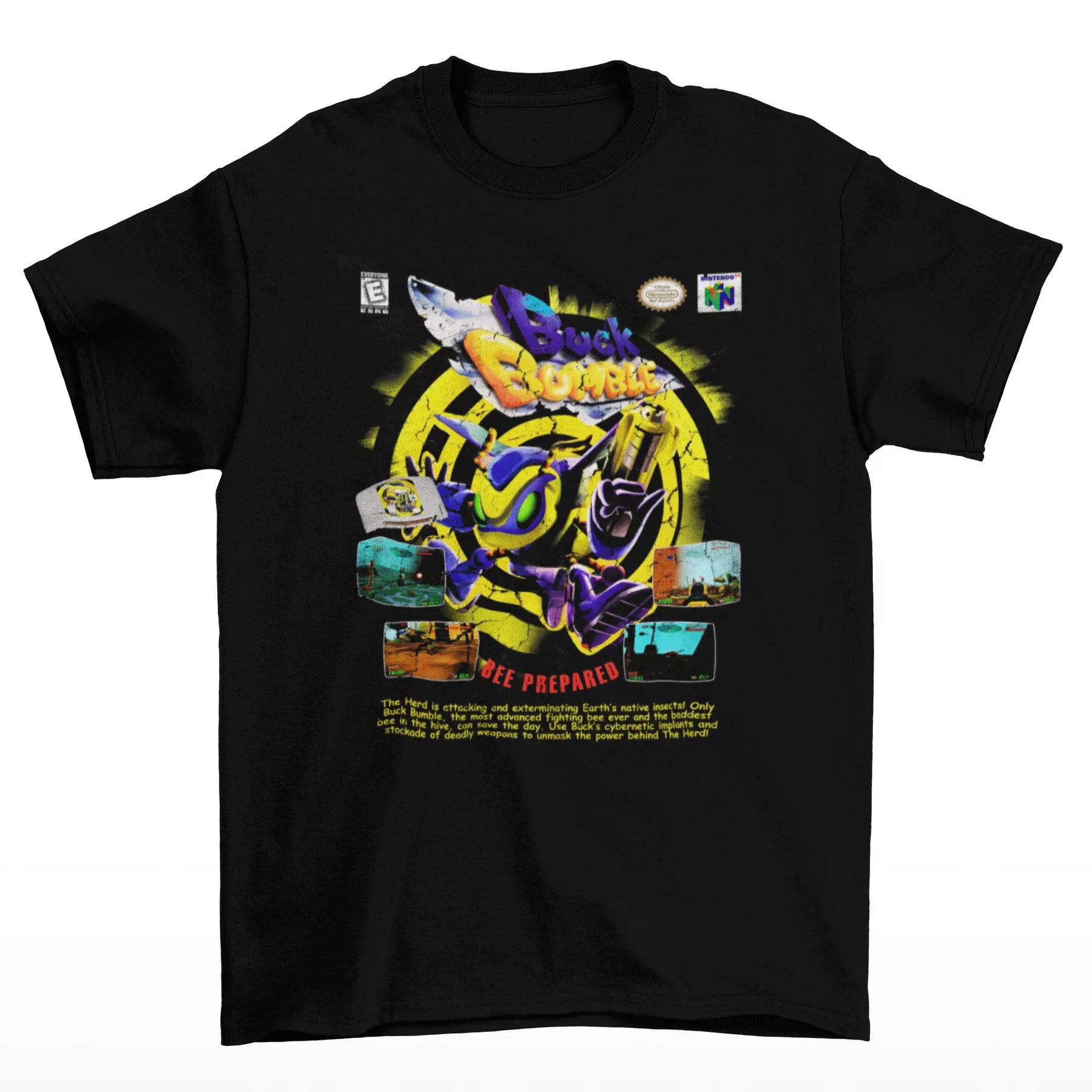 Camiseta Algodão Premium Buck Bumble | N64 Cult Classic