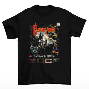 Camiseta Algodão Premium Castlevania SotN | Alucard Gothic Art | PS1 Masterpiece