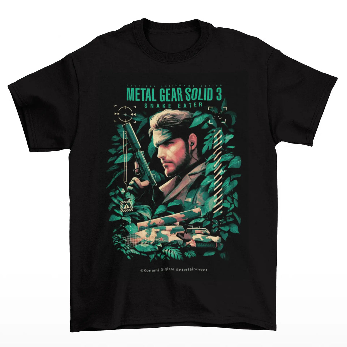 Camiseta Algodão Premium Metal Gear Solid 3 – Snake Eater Jungle