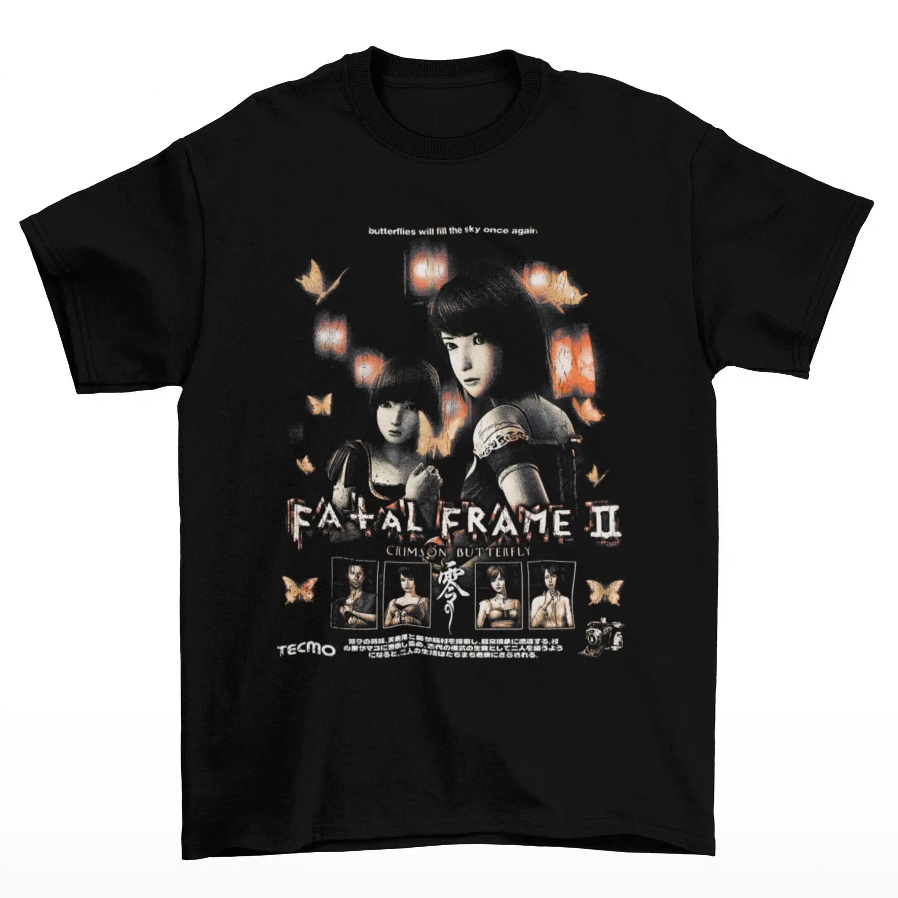 Camiseta Algodão Premium Fatal Frame II Game Crimson Butterfly