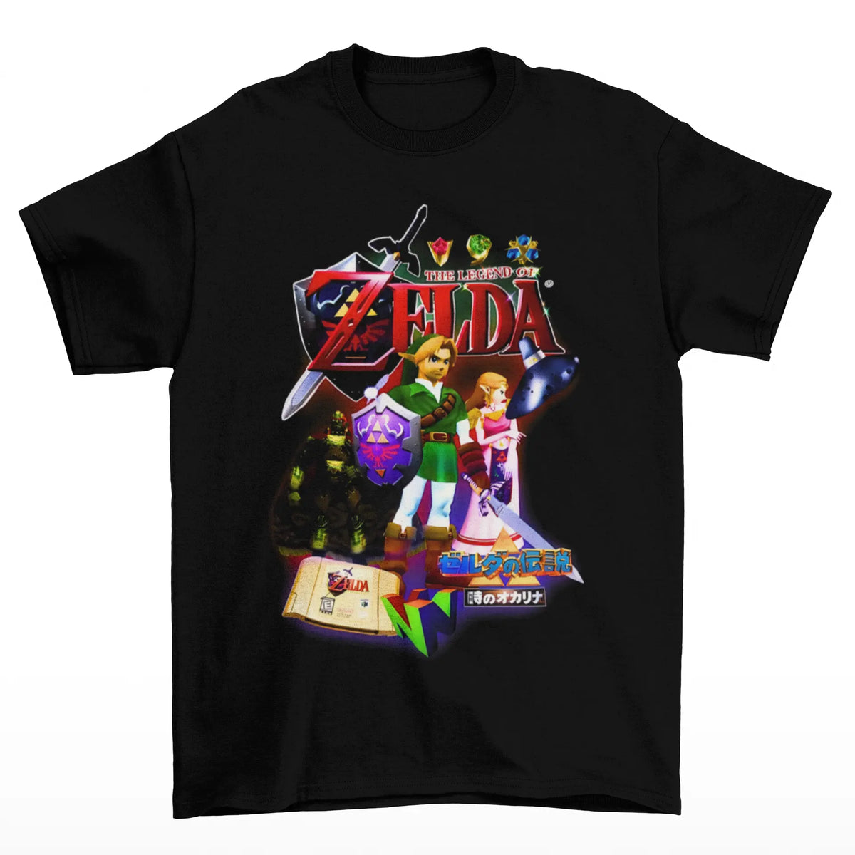 Camiseta Algodão Premium Zelda – Ocarina of Time Heroes