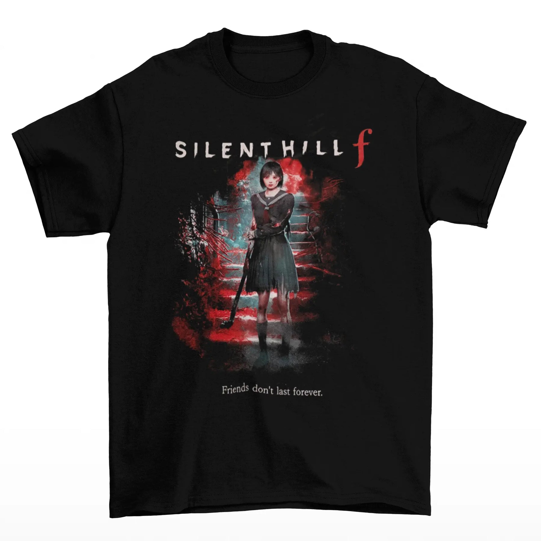 Camiseta Algodão Premium Silent Hill F – Friends Don’t Last Forever
