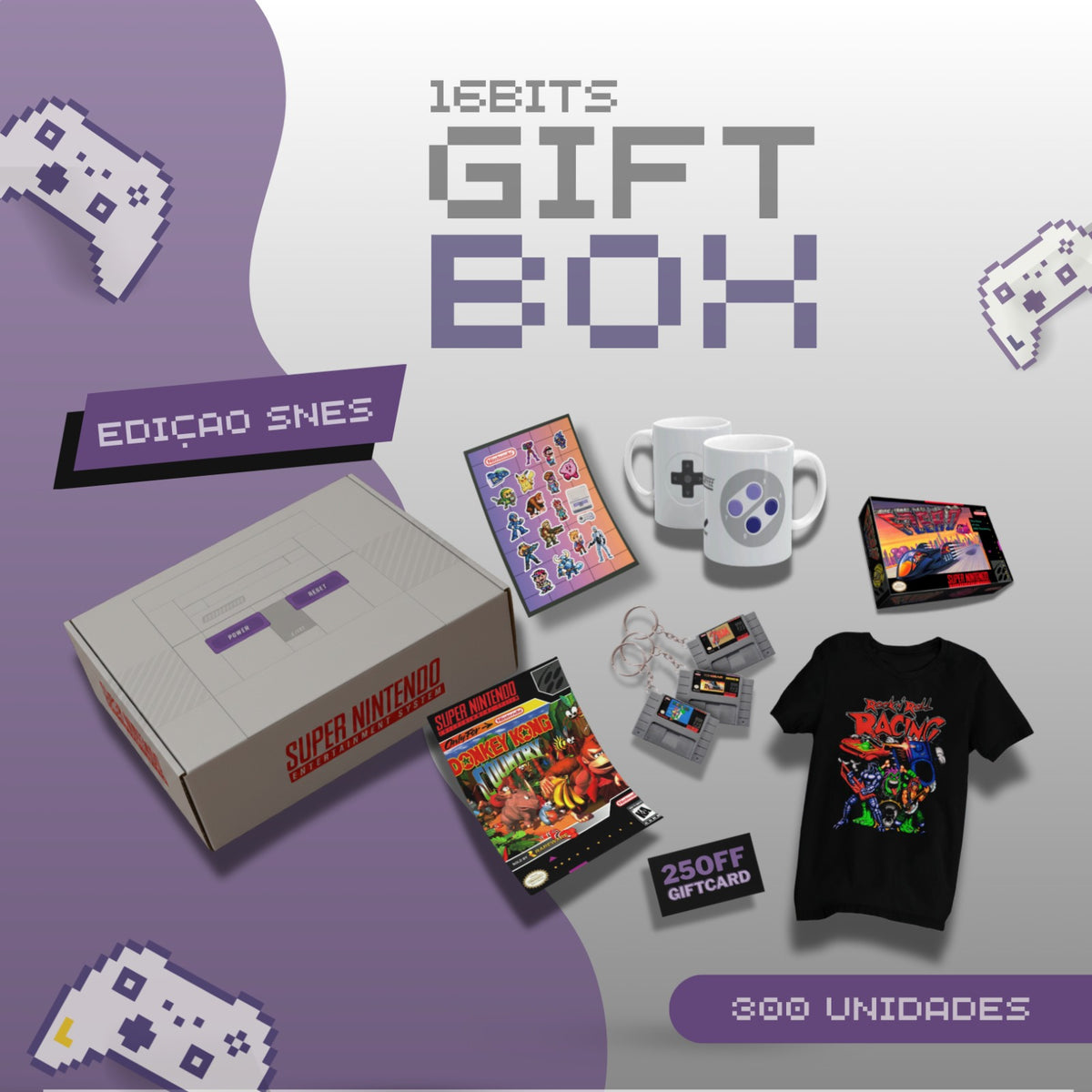 Gift Box 16 Bits Snes Edição Limitada Tecno Jobs