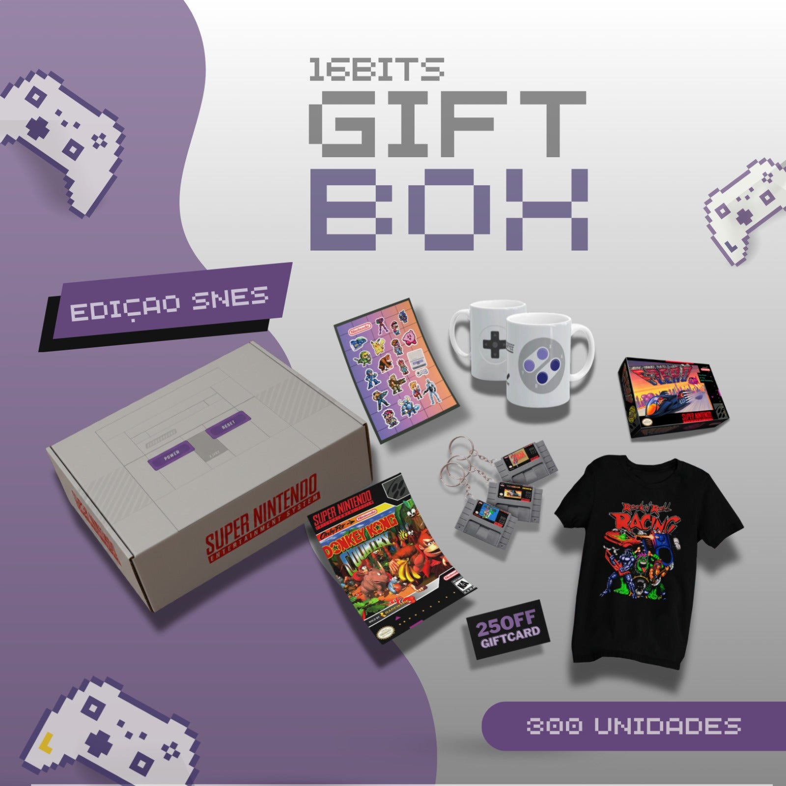 Gift Box 16 Bits Snes Edição Limitada Tecno Jobs