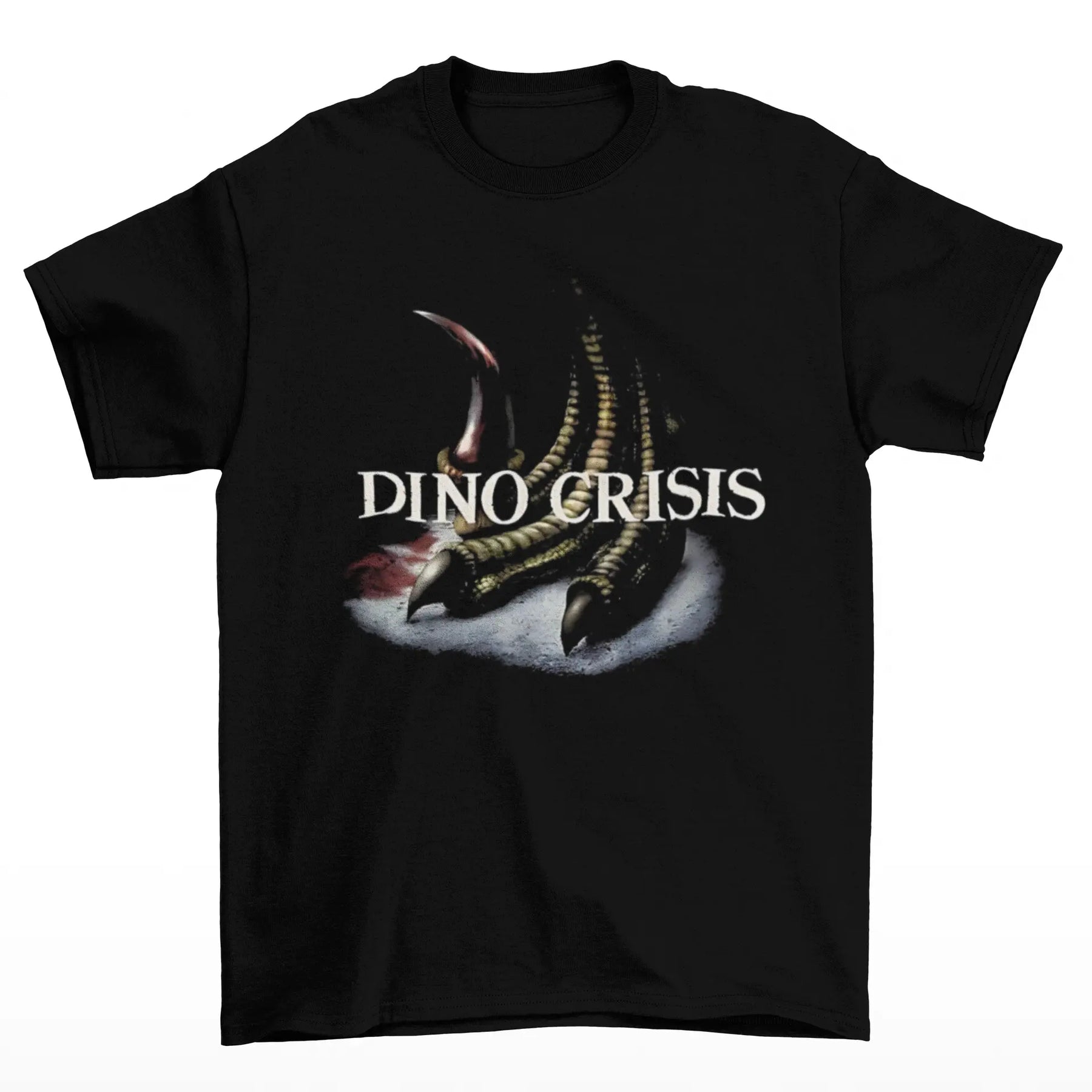 Camiseta Algodão Premium Dino Crisis – Raptor Claw Attack