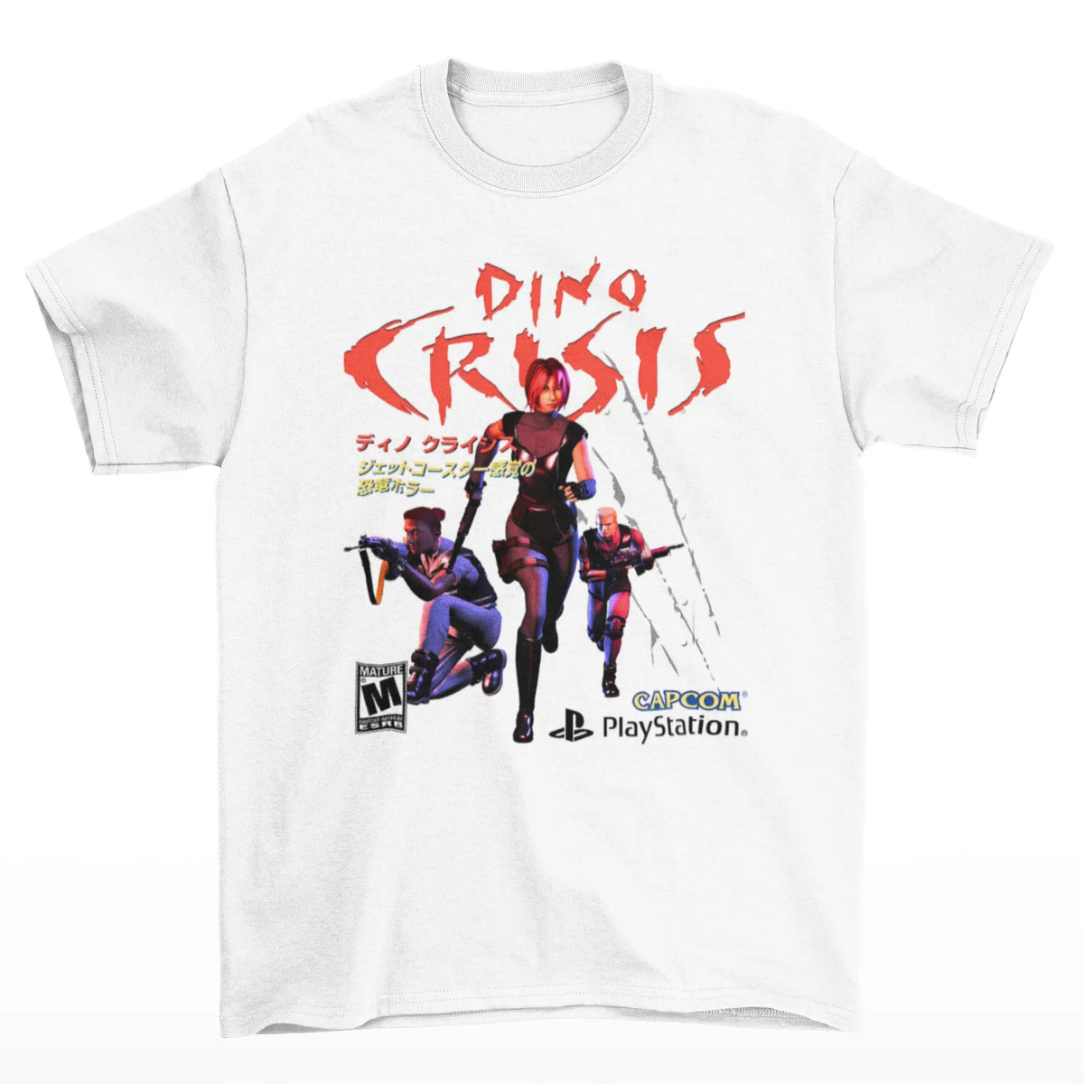 Camiseta Algodão Premium Dino Crisis – PS1 Classic Cover