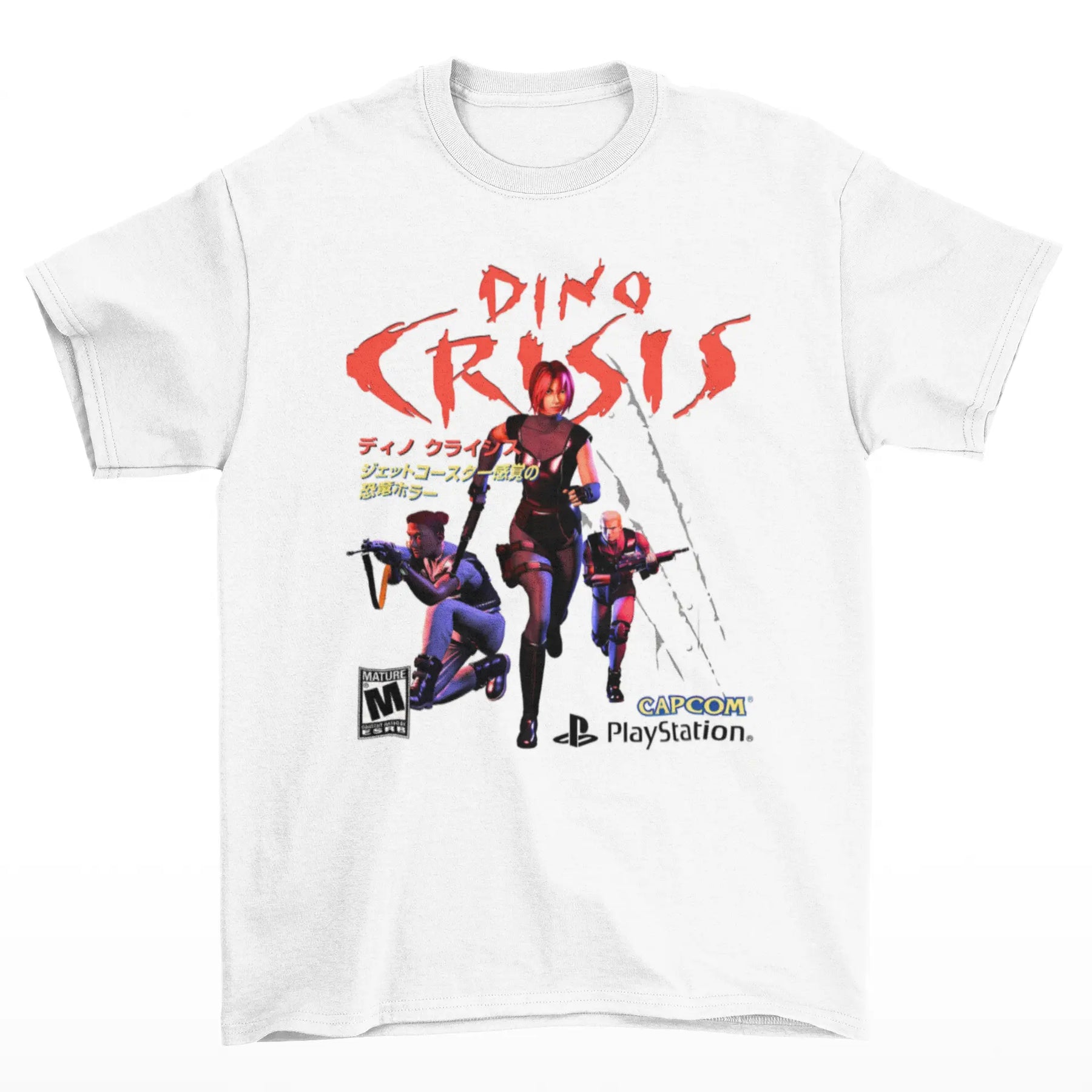 Camiseta Algodão Premium Dino Crisis – PS1 Classic Cover