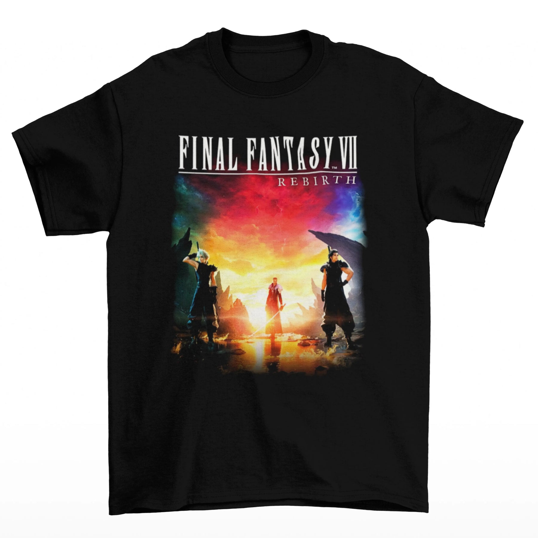 Camiseta Algodão Premium Final Fantasy VII Rebirth – Sunset Journey