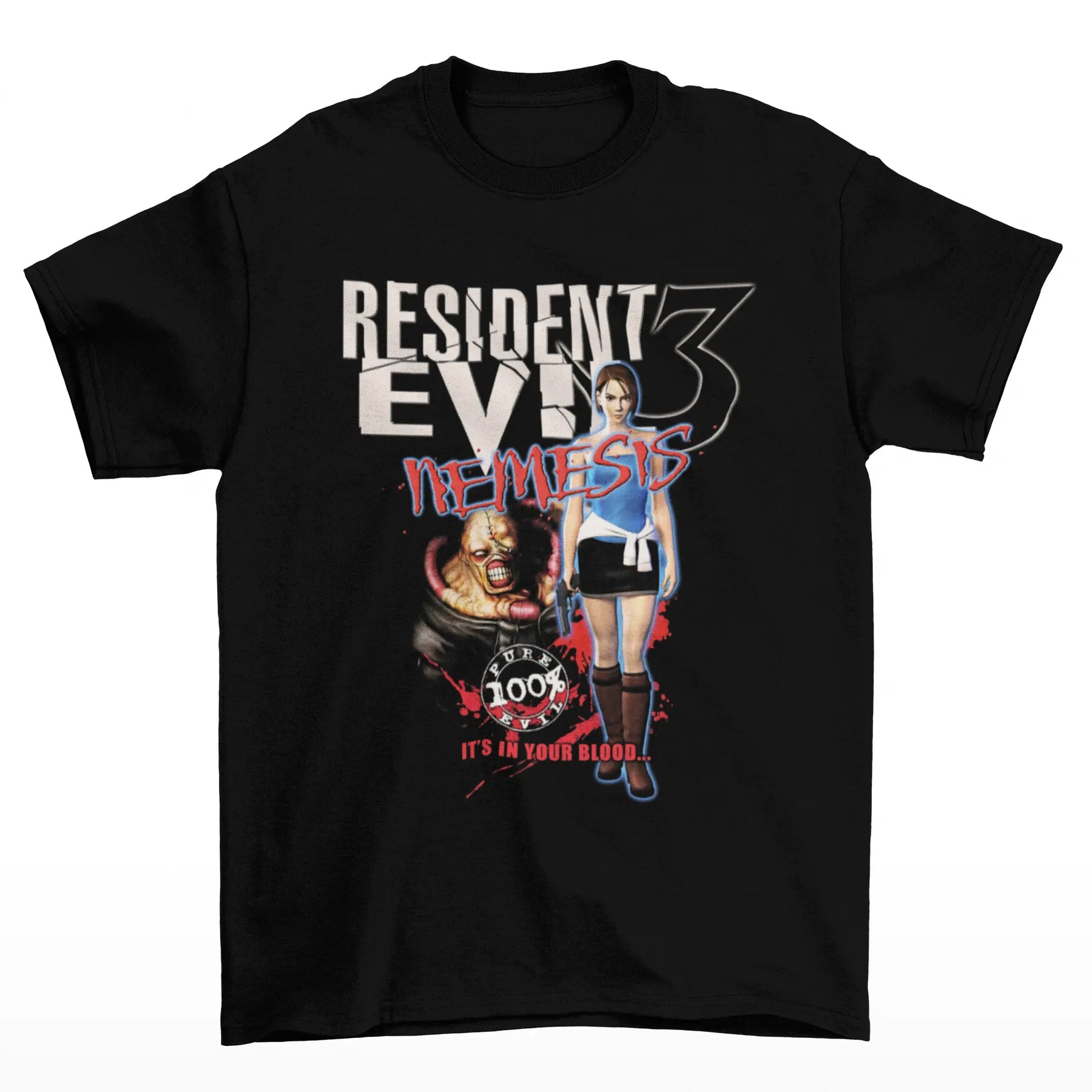 Camiseta Algodão Premium Resident Evil 3: Nemesis "It's in Your Blood"