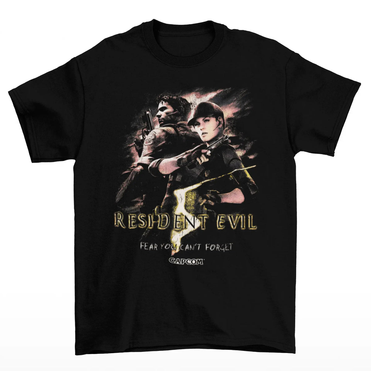 Camiseta Algodao Premium Resident Evil "Fear You Can't Forget"