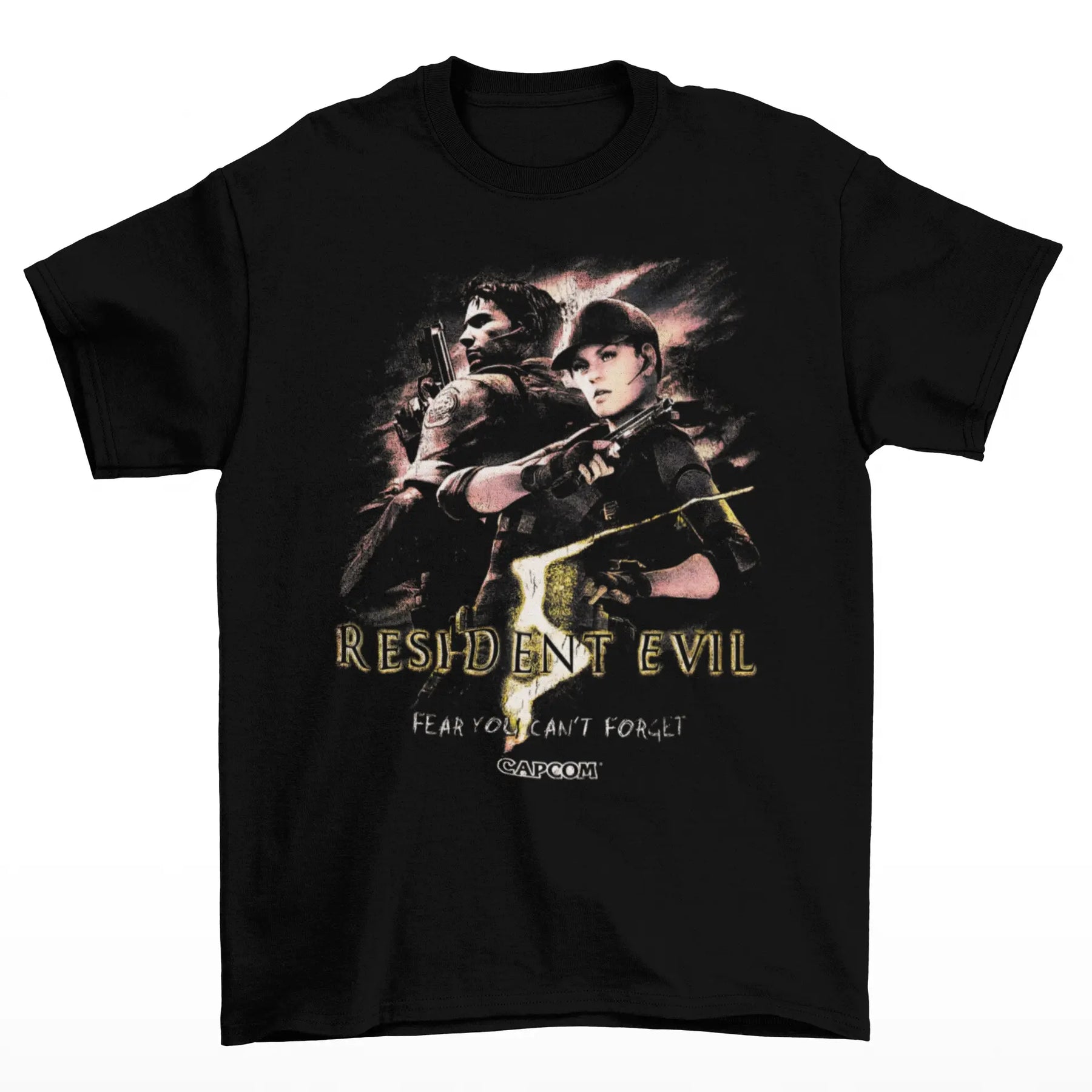 Camiseta Algodao Premium Resident Evil "Fear You Can't Forget"