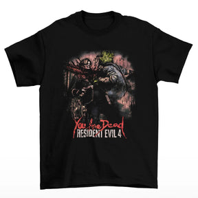 Camiseta Algodão Premium Resident Evil 4: "Leon vs. Ganado Horde"